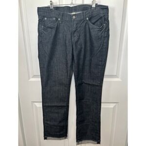 Lucky Brand Zoe Straight Dark Wash‎ Cuffed Jeans Women's 12 Size 31